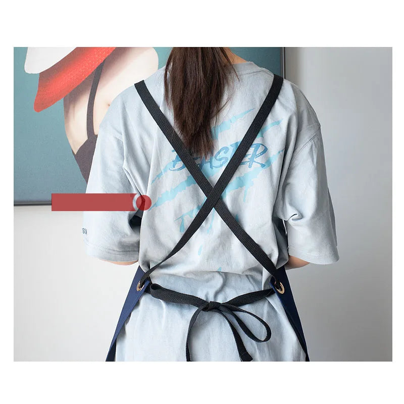 Canvas Apron with Name Tag Pocket