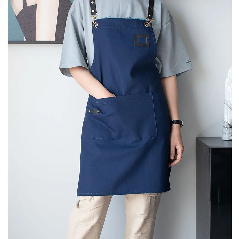 Canvas Apron with Name Tag Pocket
